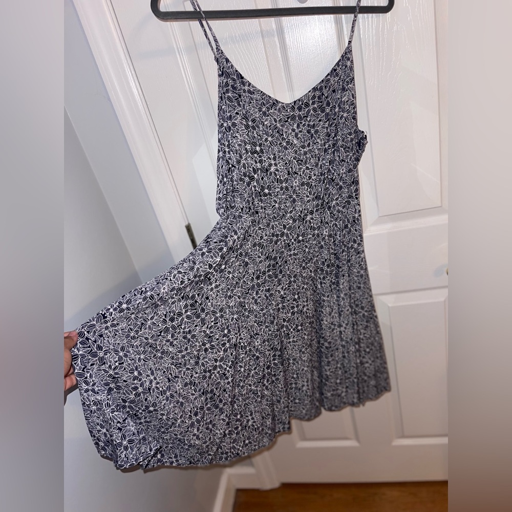 blue patterned dress summery dress